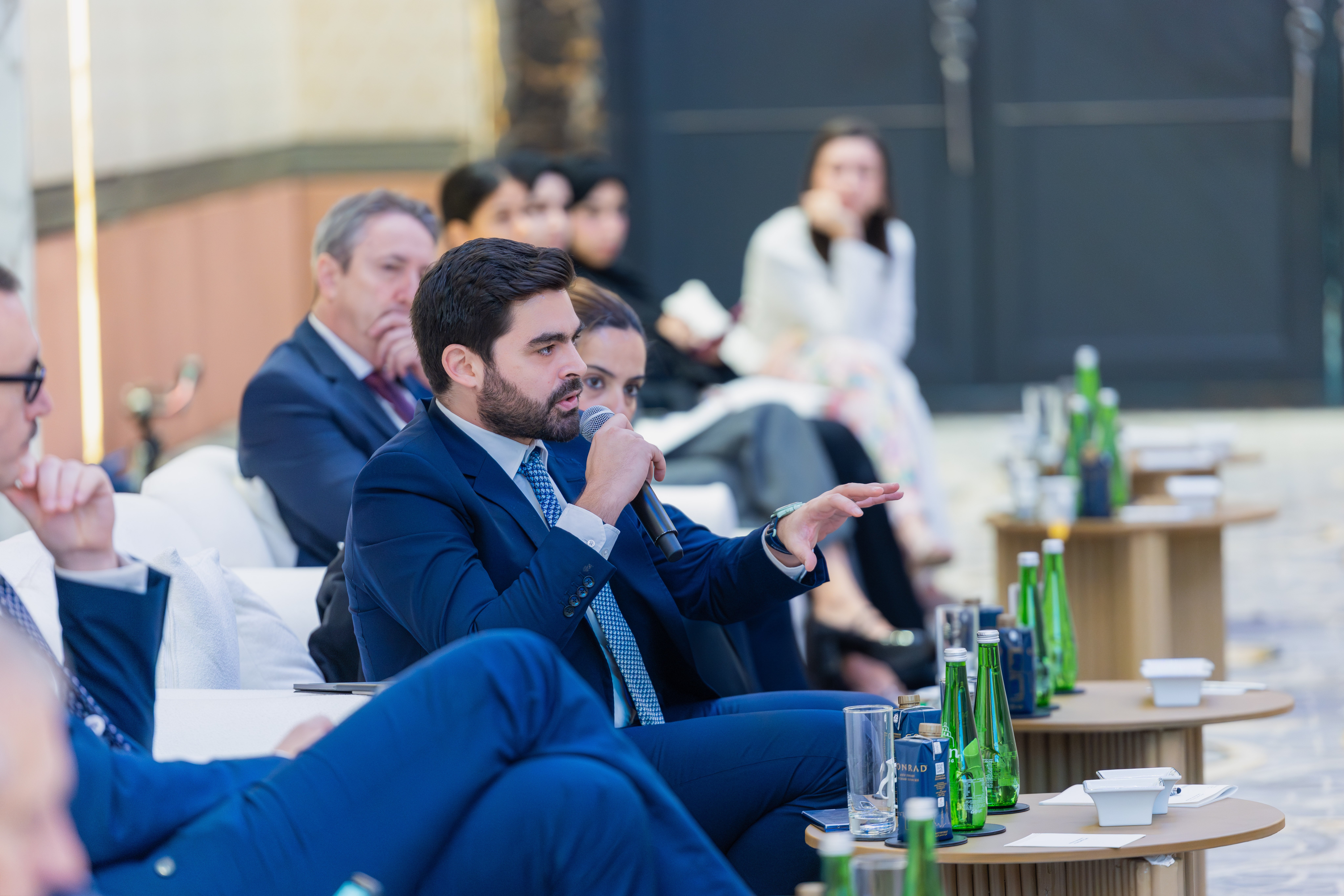 Jad Mynmeh speaking at Western Balkans roundtable