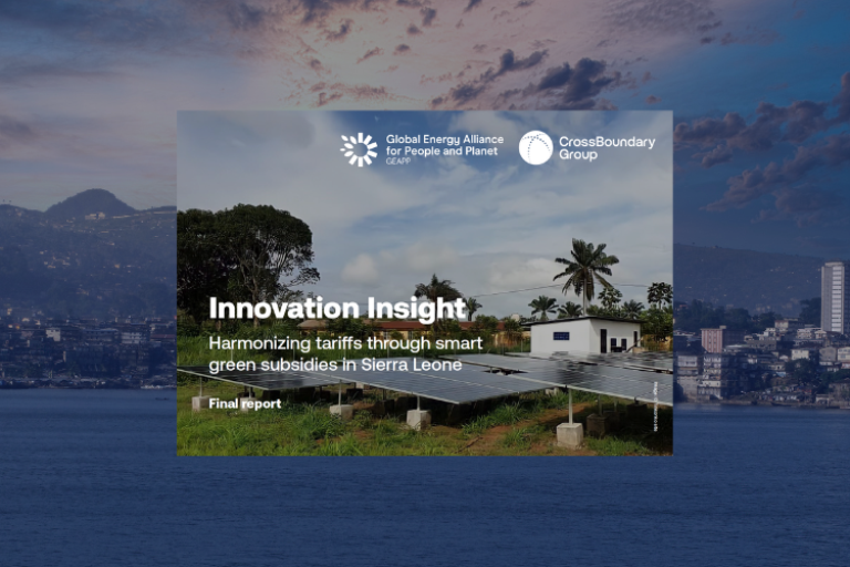 Mini-Grid Innovation Insight: Harmonizing tariffs through smart green subsidies in Sierra Leone