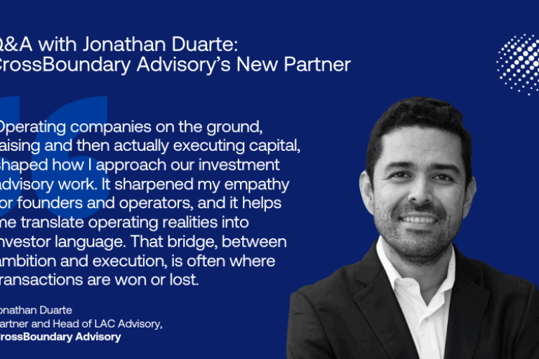 Q&A with Jonathan Duarte, CrossBoundary Advisory’s New Partner