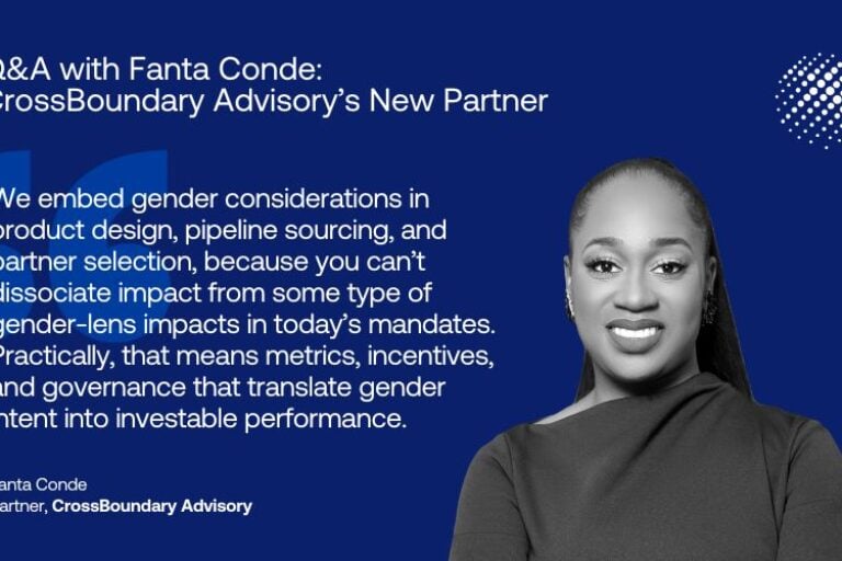 Q&A with Fanta Conde CrossBoundary Advisory’s New Partner
